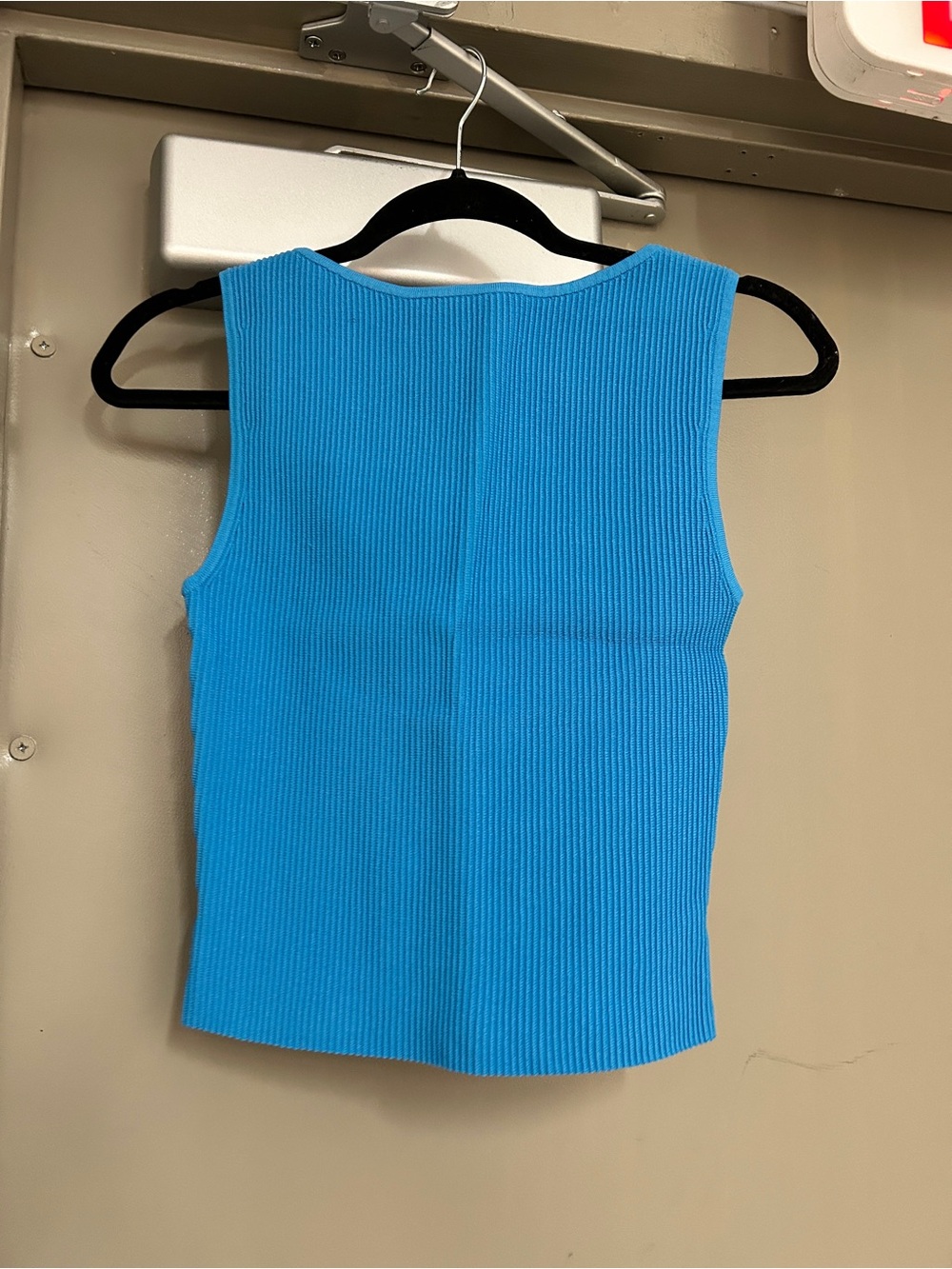 Aritzia Sleeveless Ribbed Tank Top in Bright Blue